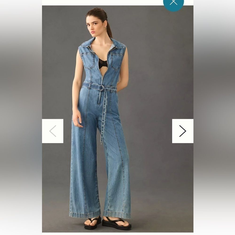 Anthropologie Frame Sleeveless Wide-Leg Jumpsuit size XS